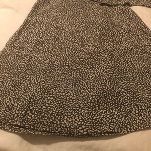 Subtle print midi lined skirt